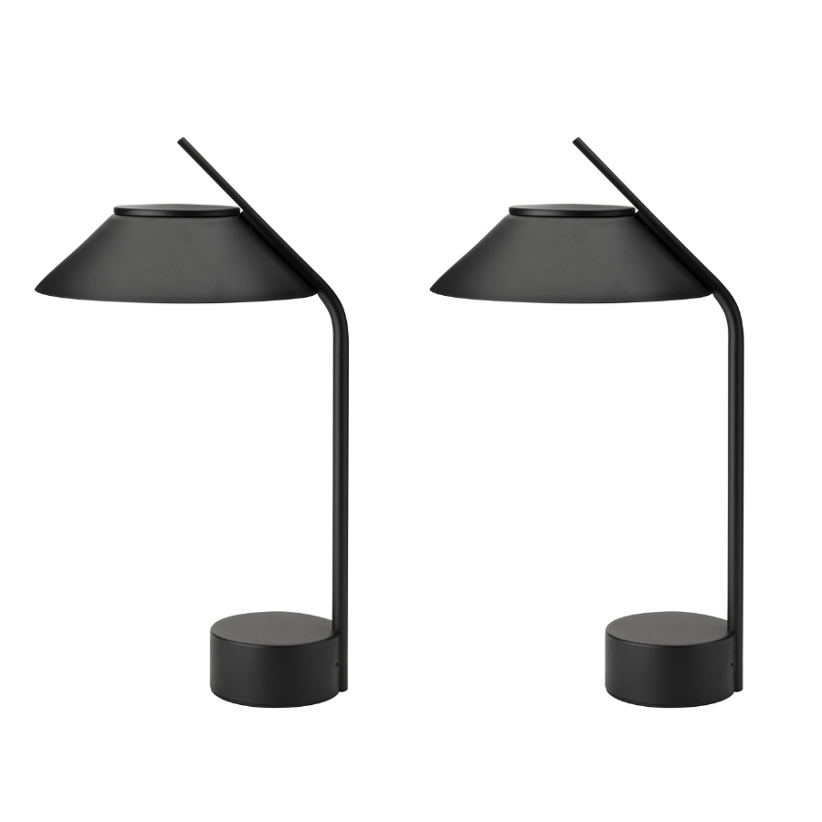 Stelton - 2 stk. Vinkel LED lampe, portable black